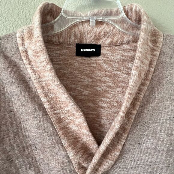 Monrow Neps Shawl Collar Pullover Sweatshirt - Picture 3 of 7